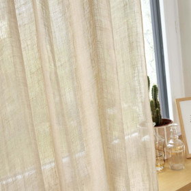 Rideau en Lin Lavé + Anneaux Pince EVY