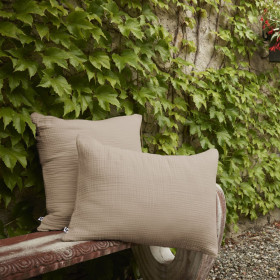 Taie d'Oreiller Gaze de Coton INA Couleur:Ficelle  L'Effet Papillon