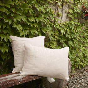 Taie d'Oreiller Gaze de Coton INA Couleur:Pampa  L'Effet Papillon