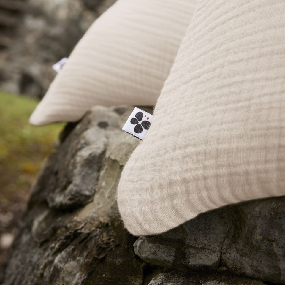 Taie d'Oreiller Gaze de Coton INA Couleur:Pampa  L'Effet Papillon