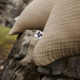 Taie d'Oreiller Gaze de Coton INA Couleur:Ficelle  L'Effet Papillon