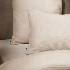 Taie d'Oreiller Gaze de Coton INA Couleur:Pampa  L'Effet Papillon