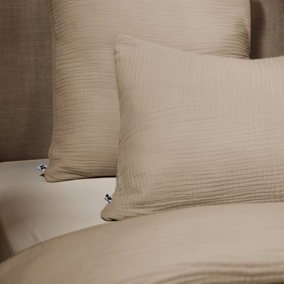 Taie d'Oreiller Gaze de Coton INA Couleur:Ficelle  L'Effet Papillon