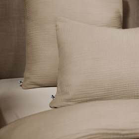 Taie d'Oreiller Gaze de Coton INA Couleur:Ficelle  L'Effet Papillon