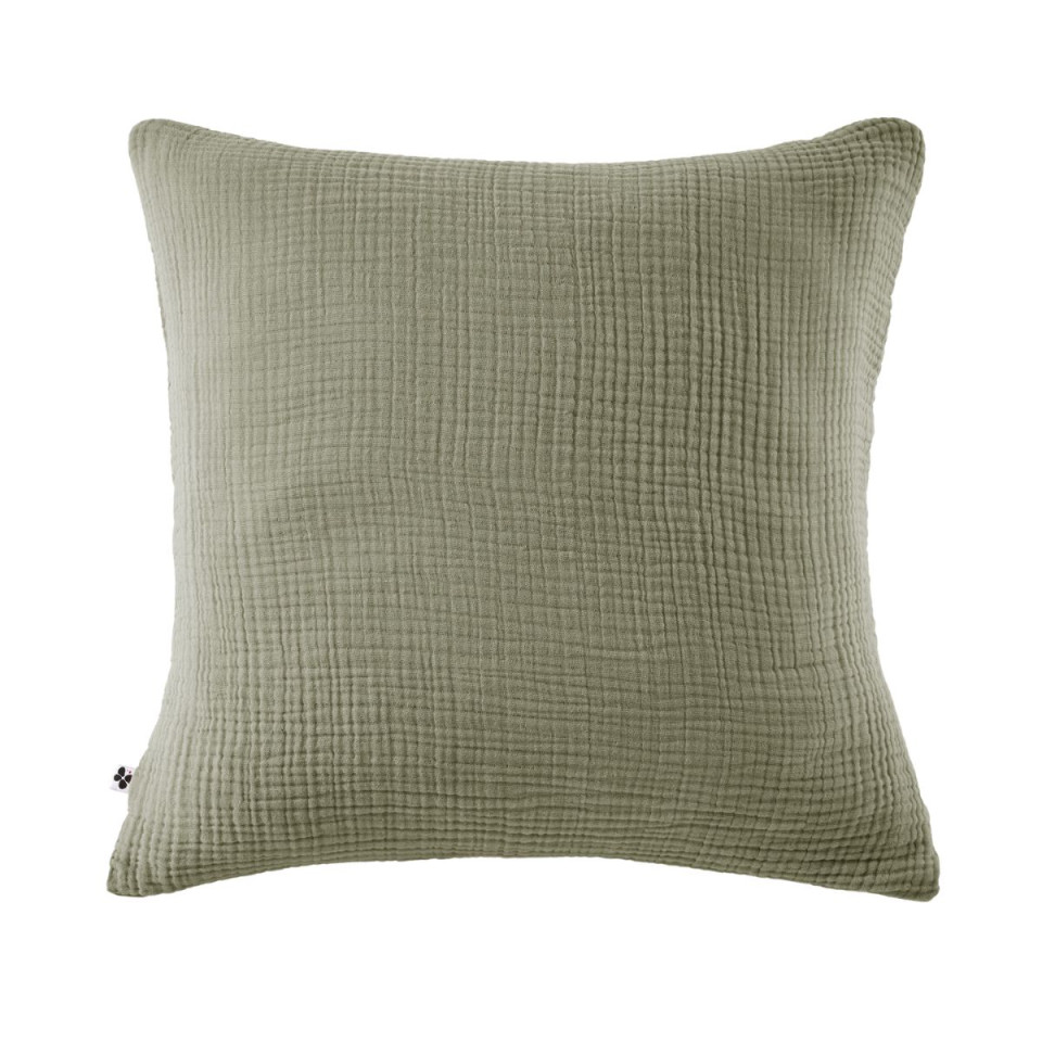 Taie d'Oreiller Gaze de Coton INA Couleur:Romarin  L'Effet Papillon