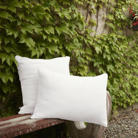 Taie d'Oreiller Gaze de Coton INA Couleur:Chantilly  L'Effet Papillon