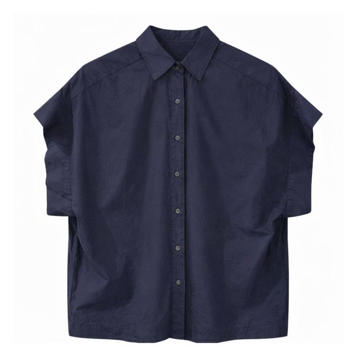 Chemise loose en coton manches courtes de Hartford – Impression lin