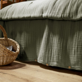 Housse de Couette Gaze de Coton INA Couleur:Romarin  L'Effet Papillon