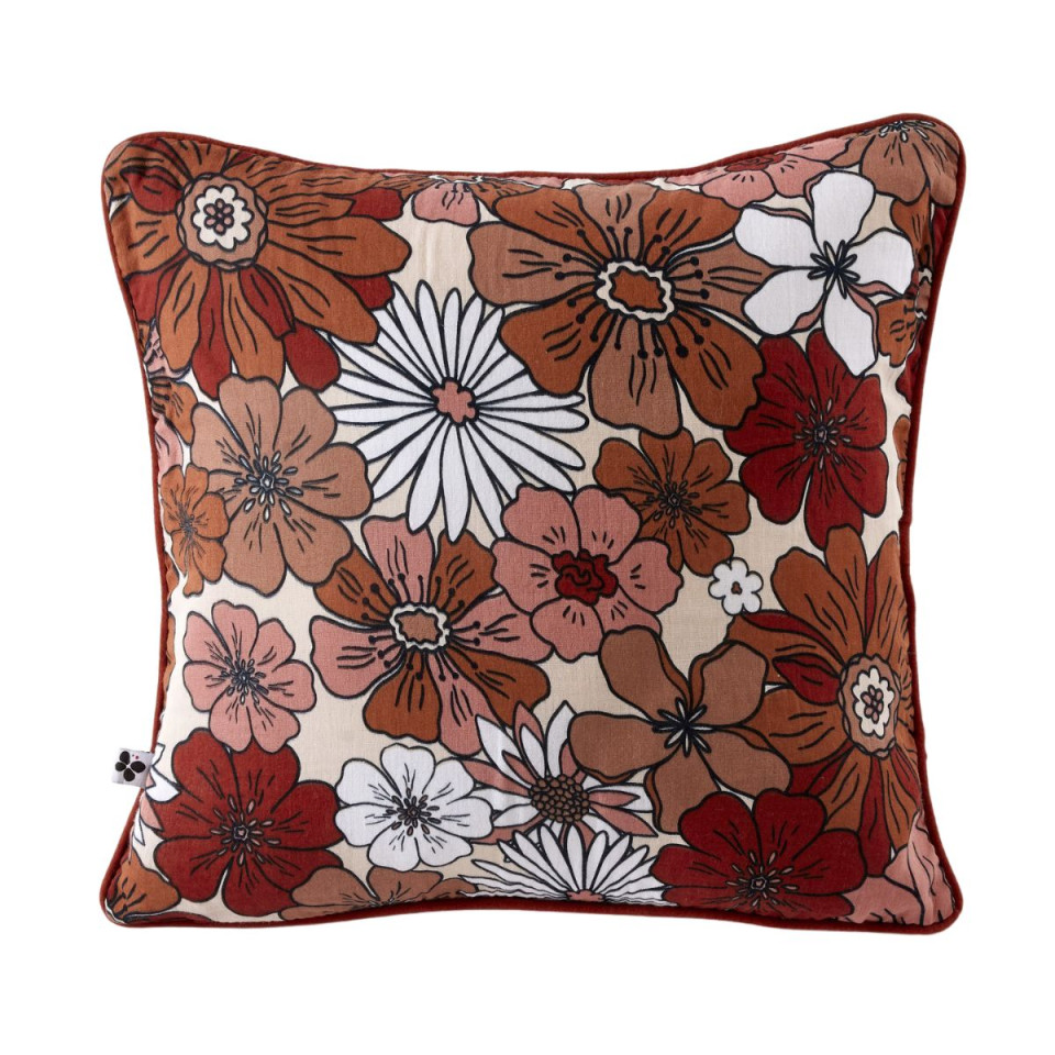 Coussin Gaze de Coton ANNA Couleur:Terracotta Dimensions:45 x 45 L'Effet Papillon