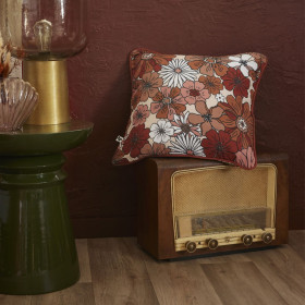 Coussin Gaze de Coton ANNA Couleur:Terracotta Dimensions:45 x 45 L'Effet Papillon