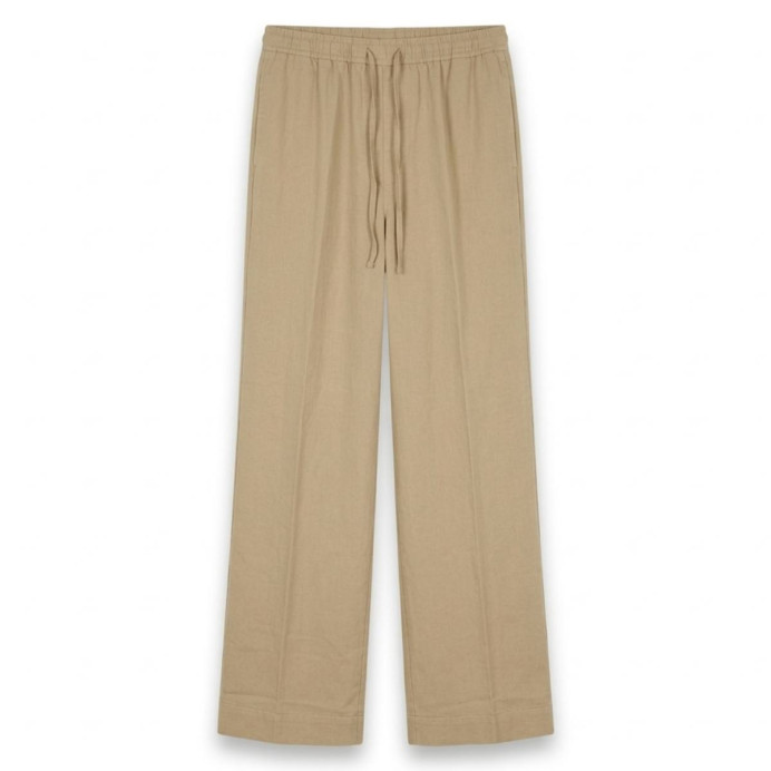 Pantalon large et droit en coton Pulam de Hartford – Impression lin