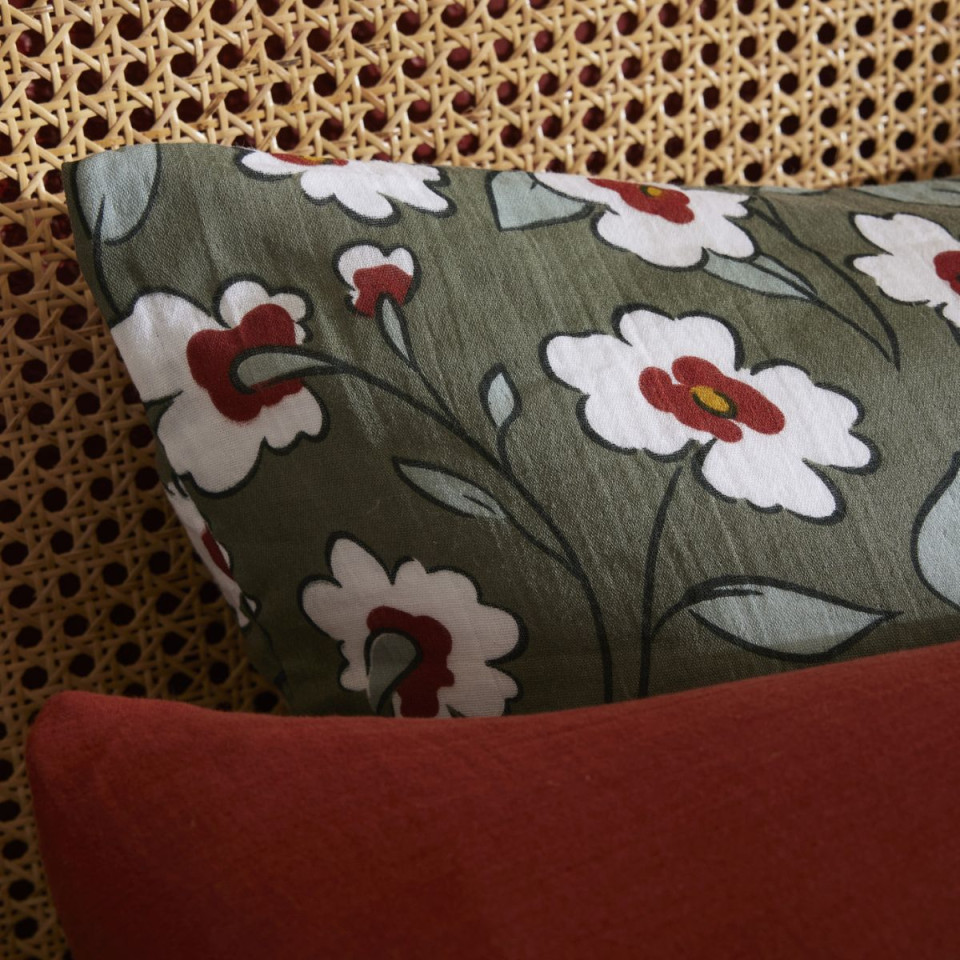 Taie d'Oreiller Gaze de Coton FLORA