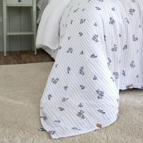 Housse de Couette Réversible Gaze de Coton ELEONORE