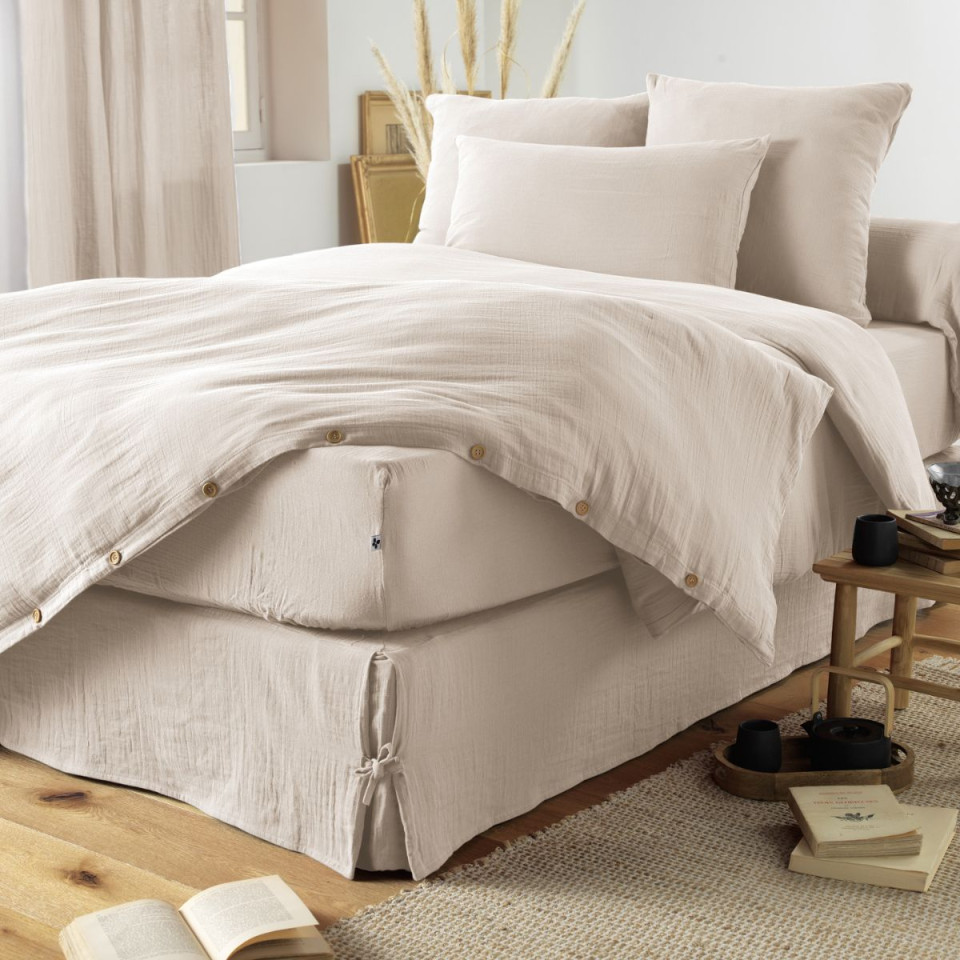 Cache-sommier Gaze de coton GAÏA