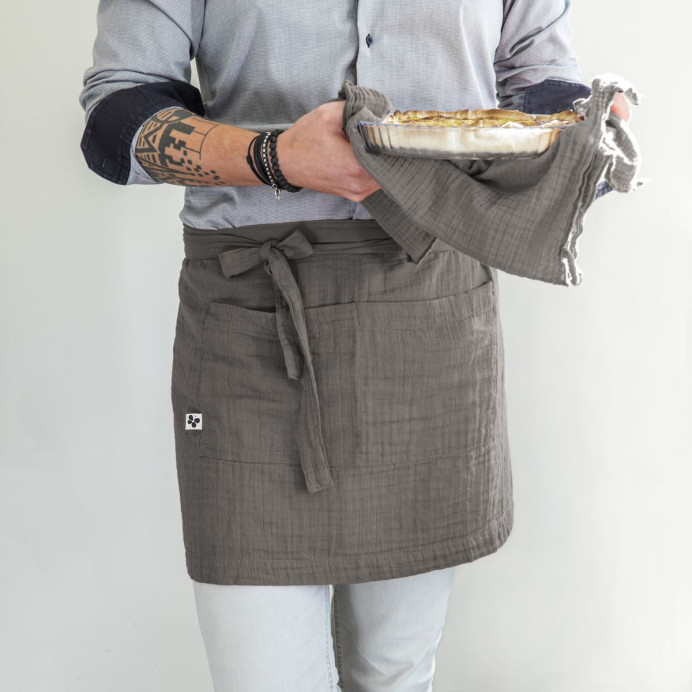 Tablier Serveur Gaze de coton GAIA – L'Effet Papillon | Impression Lin