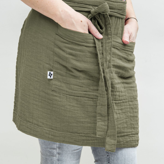 Tablier Serveur Gaze de coton GAIA – L'Effet Papillon | Impression Lin