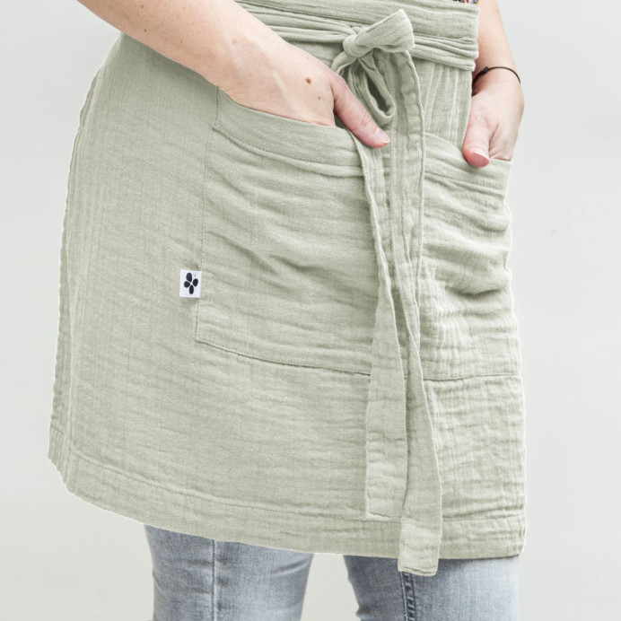 Tablier Serveur Gaze de coton GAIA – L'Effet Papillon | Impression Lin