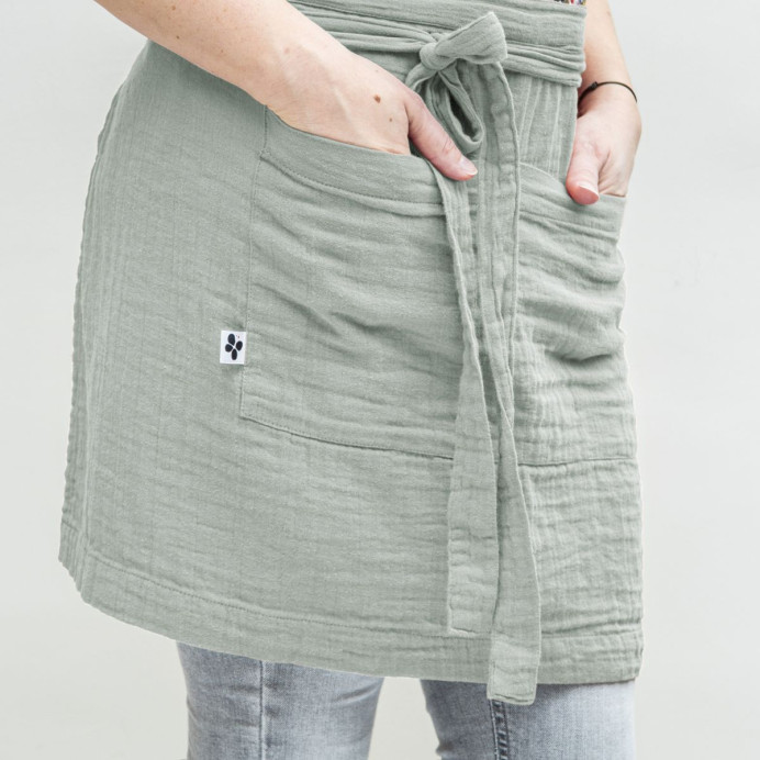 Tablier Serveur Gaze de coton GAIA – L'Effet Papillon | Impression Lin