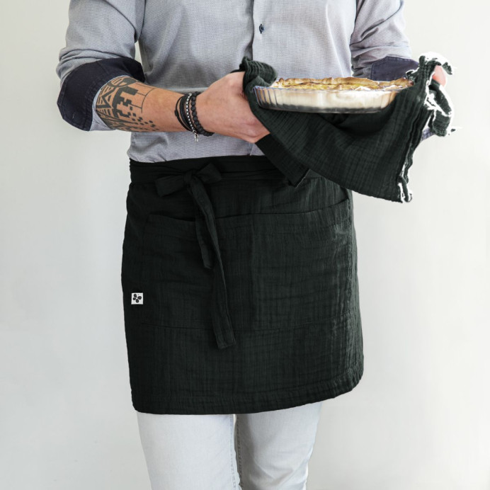 Tablier Serveur Gaze de coton GAIA – L'Effet Papillon | Impression Lin