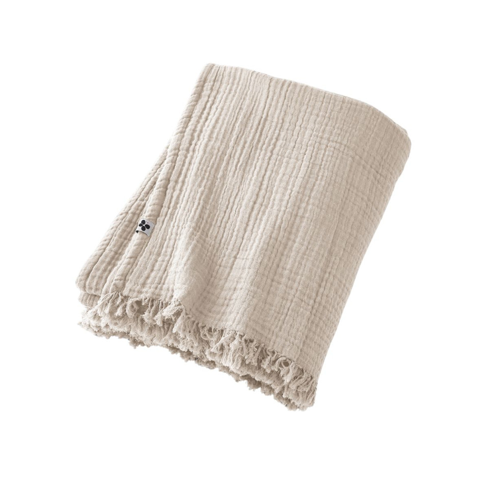 Plaid / Couvre lit Gaze de Coton GAIA