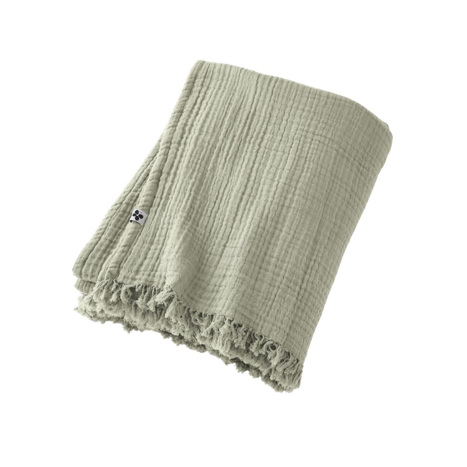 Plaid / Couvre lit Gaze de Coton GAIA