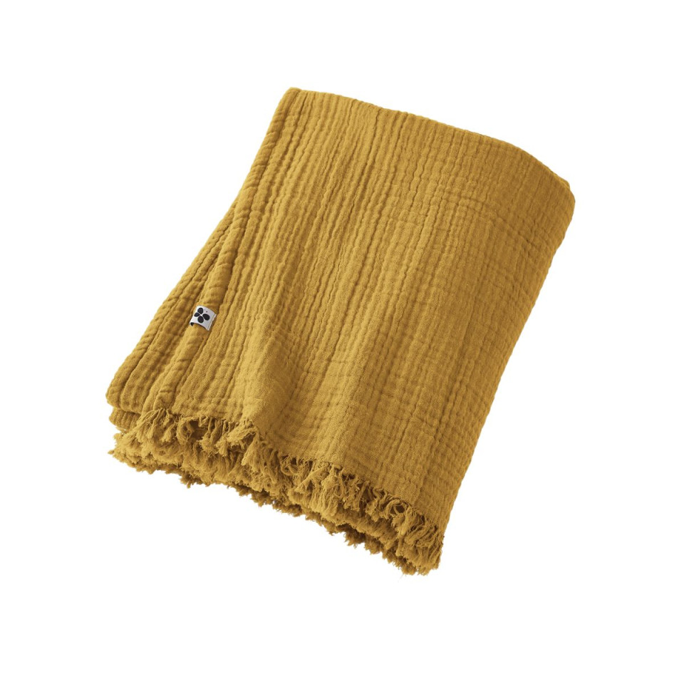 Plaid / Couvre lit Gaze de Coton GAIA