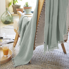 Plaid / Couvre lit Gaze de Coton GAIA