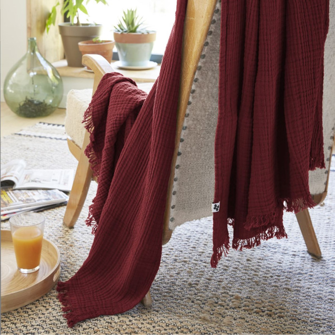 Plaid & Couvre-Lit GAIA – L'Effet Papillon | Impression Lin