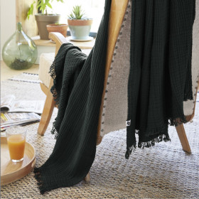 Plaid / Couvre lit Gaze de Coton GAIA