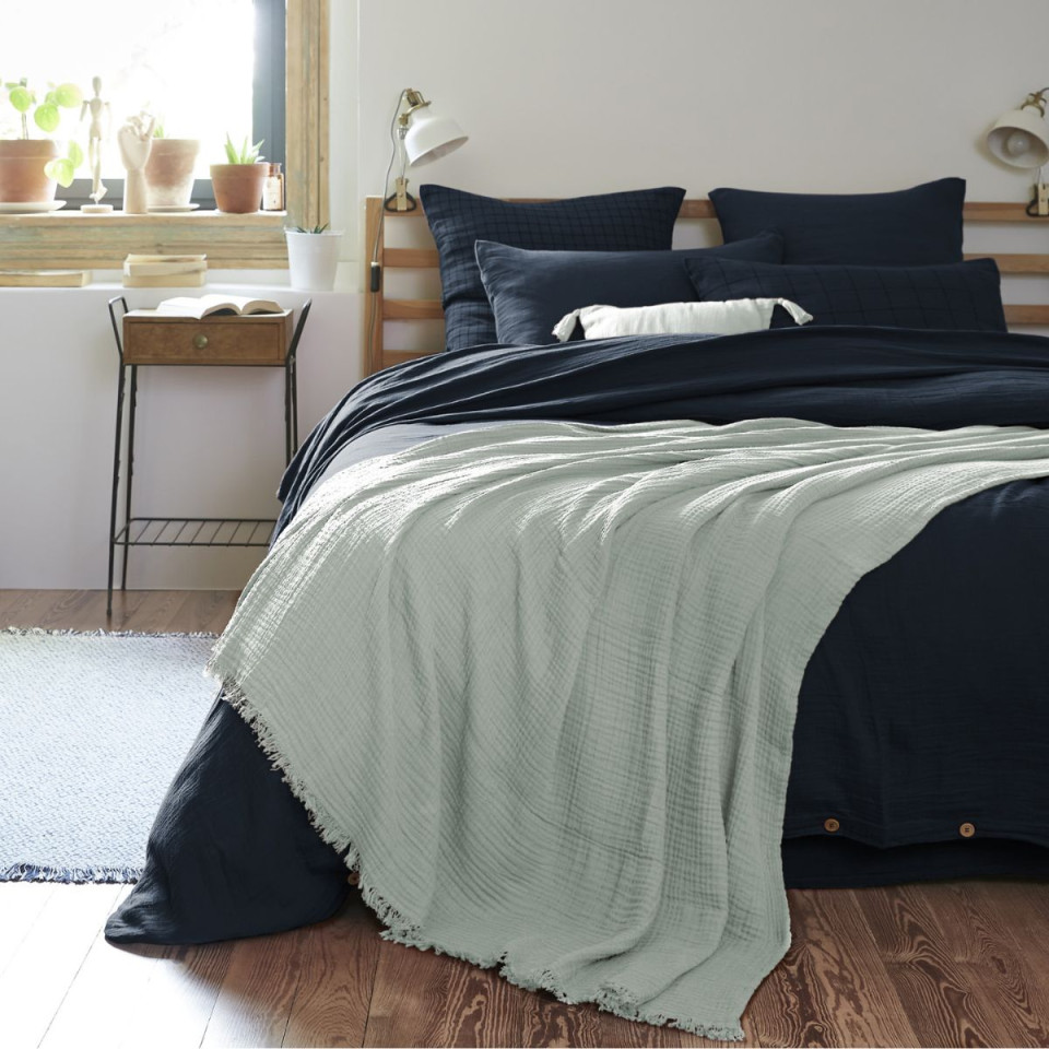 Plaid / Couvre lit Gaze de Coton GAIA