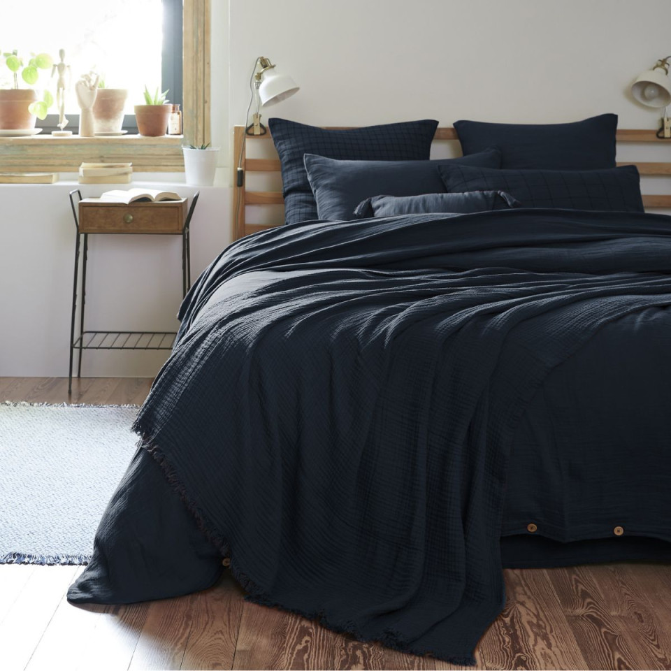 Plaid / Couvre lit Gaze de Coton GAIA