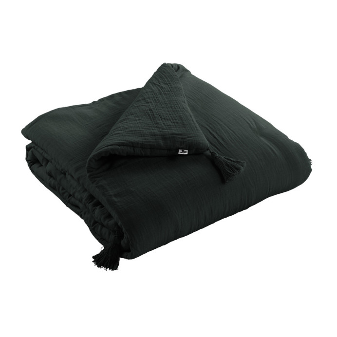 Edredon Gaze de coton GAIA - L'Effet papillon | Impression lin