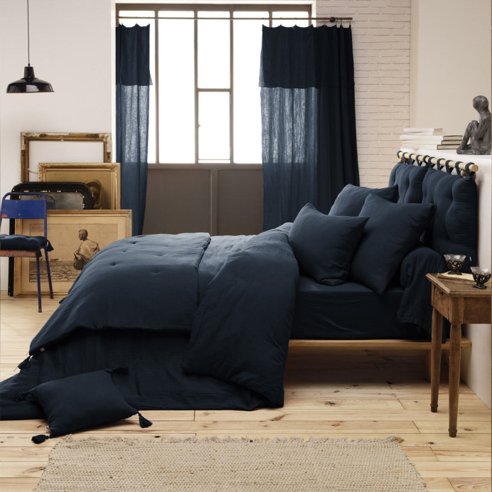 Edredon Gaze de coton GAIA - L'Effet papillon | Impression lin