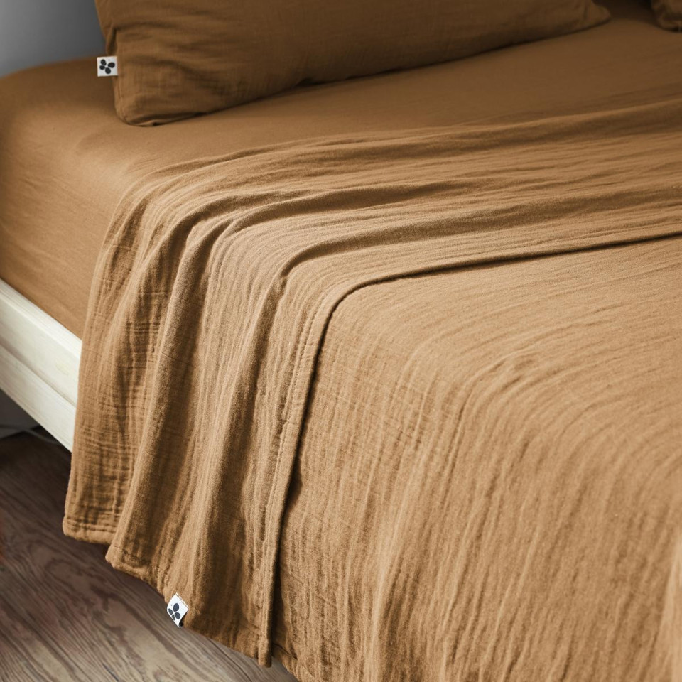 Drap plat Gaze de coton GAIA  