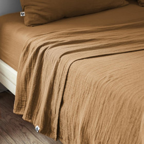 Drap plat Gaze de coton GAIA  