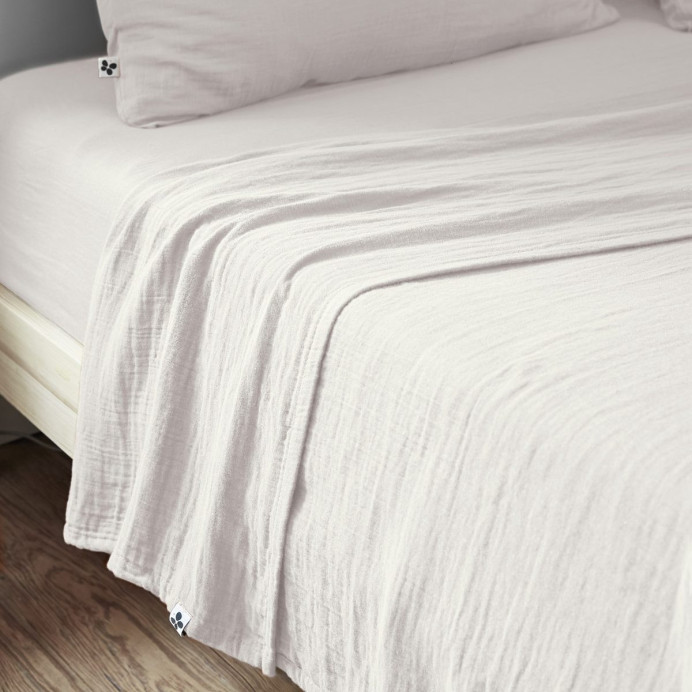 Drap plat Gaze de coton GAIA - L'Effet papillon | Impression lin