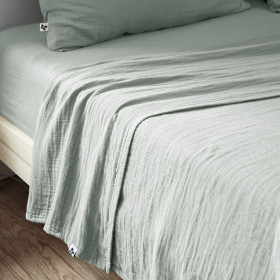 Drap plat Gaze de coton GAIA  