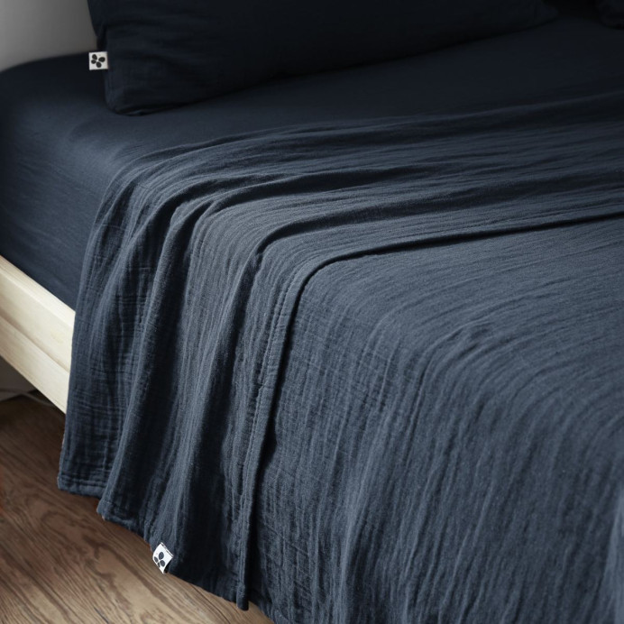 Drap plat Gaze de coton GAIA - L'Effet papillon | Impression lin