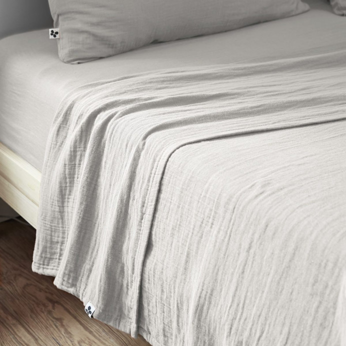 Drap plat Gaze de coton GAIA - L'Effet papillon | Impression lin