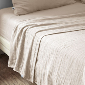 Drap plat Gaze de coton GAIA  