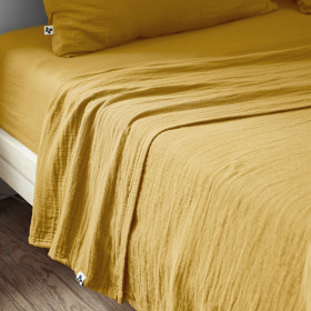 Drap plat Gaze de coton GAIA  