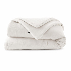 Plaid / Couvre Lit Matelassé Gaze de Coton GAIA Couleur:Chantilly  L'Effet Papillon