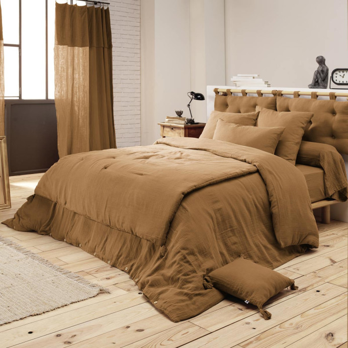 Plaid  / Couvre Lit Coton GAIA - L'Effet papillon | Impression lin