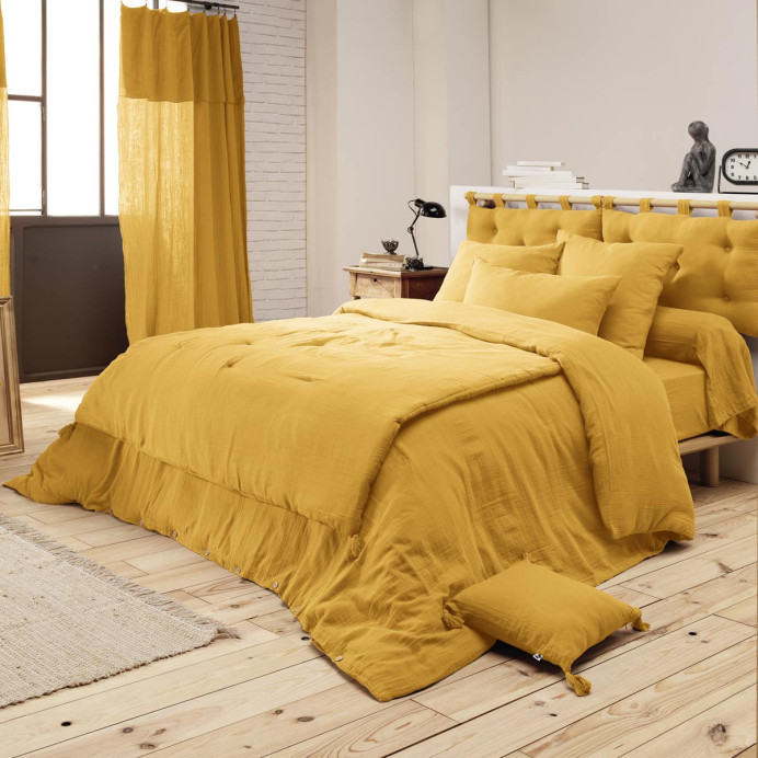 Plaid  / Couvre Lit Coton GAIA - L'Effet papillon | Impression lin