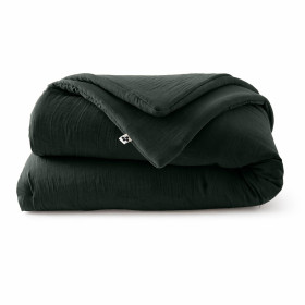 Plaid / Couvre Lit Matelassé Gaze de Coton GAIA Couleur:Sapin  L'Effet Papillon