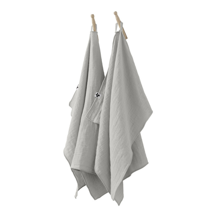 Lot 2 essuie-mains Gaze de coton - L'Effet papillon | Impression lin