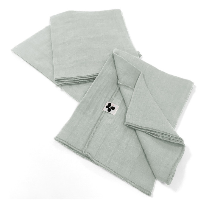 Lot 3 serviettes Gaze de coton - L'Effet papillon | Impression lin