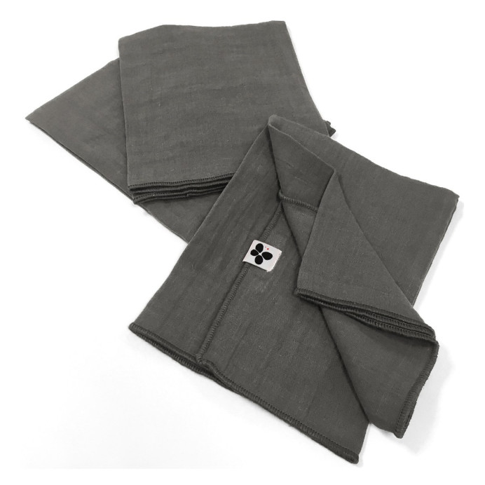 Lot 3 serviettes Gaze de coton - L'Effet papillon | Impression lin