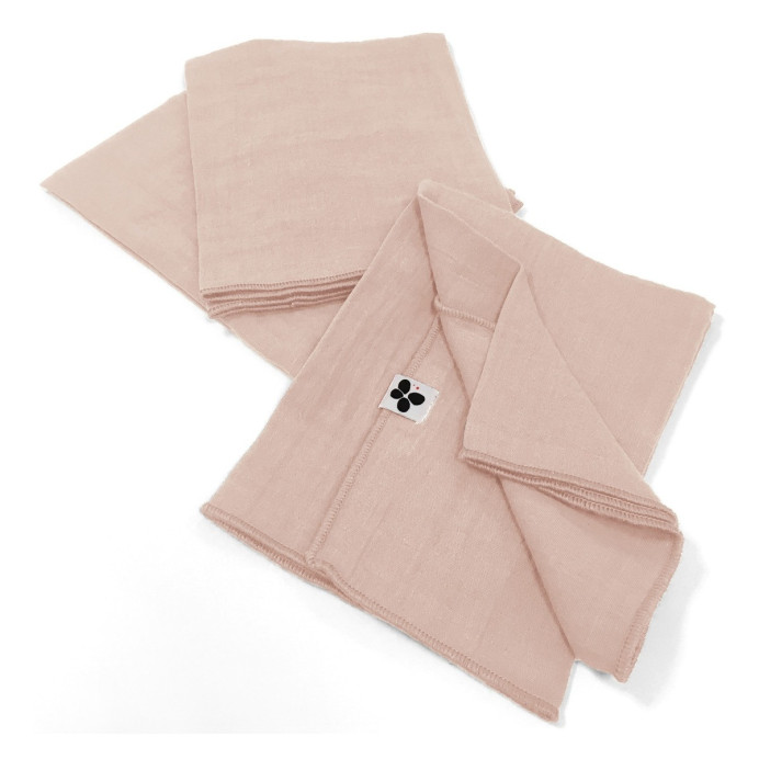 Lot 3 serviettes Gaze de coton - L'Effet papillon | Impression lin