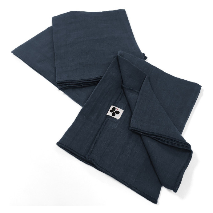 Lot 3 serviettes Gaze de coton - L'Effet papillon | Impression lin